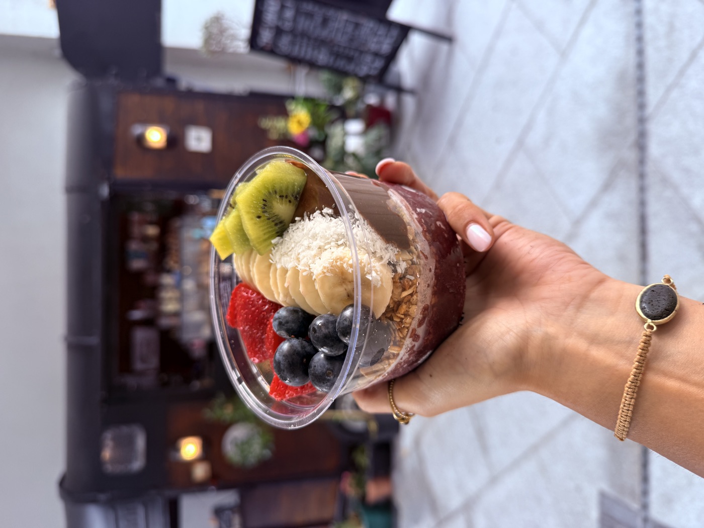 An açaí bowl at the Trailer
